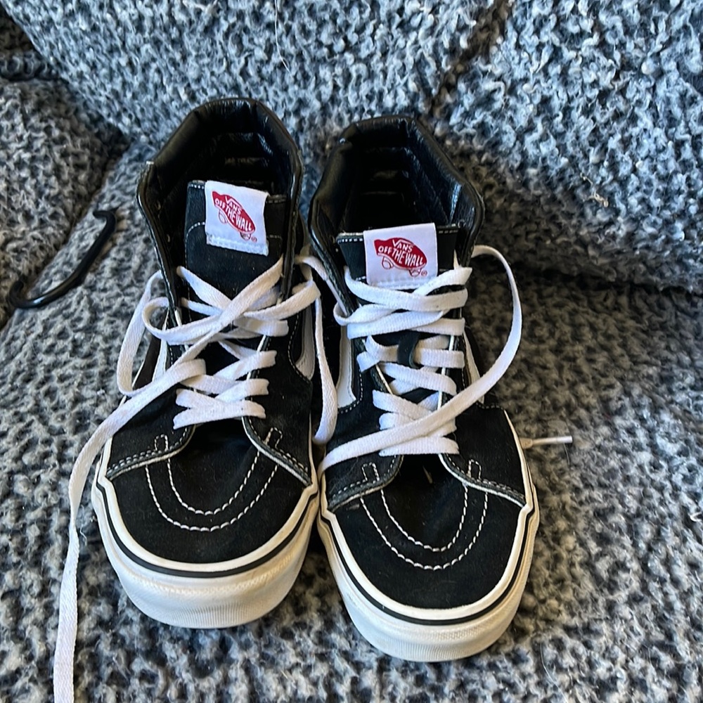 Black and white vans